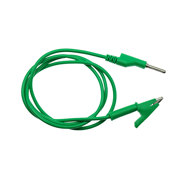 双头A-B夹线-硅胶线耐压1500电流10A长1米 绿色  [BD001-016]