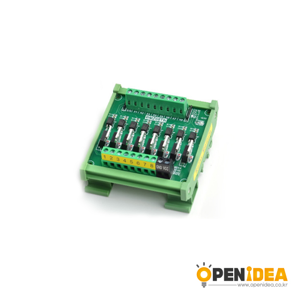 IO卡单片机PLC直流放大板PNP转NPN光耦隔离固态继电器晶体管输出-24V/8路/输出高电平PNP[CP011-046]