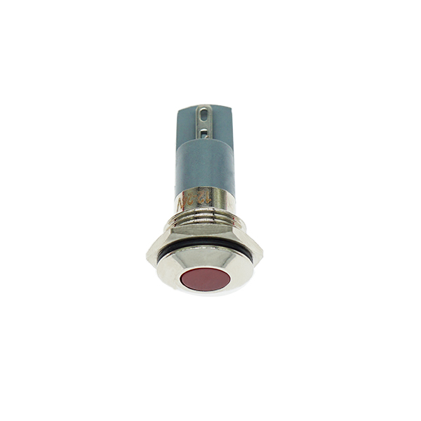 LED金属指示灯平头不带线 14mm12v-24v 红色 焊接脚 [SH003-037]