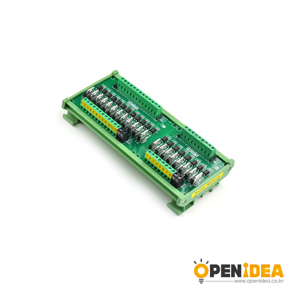 IO卡单片机PLC直流放大板PNP转NPN光耦隔离固态继电器晶体管输出-12V/20路/输出低电平NPN[CP011-037]