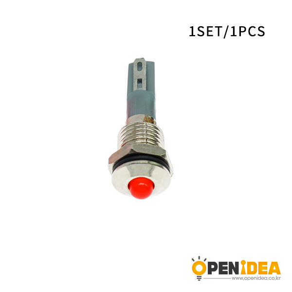 LED金属指示灯高头不带线 10mm12v-24v 红色 焊接脚  [SH003-025]