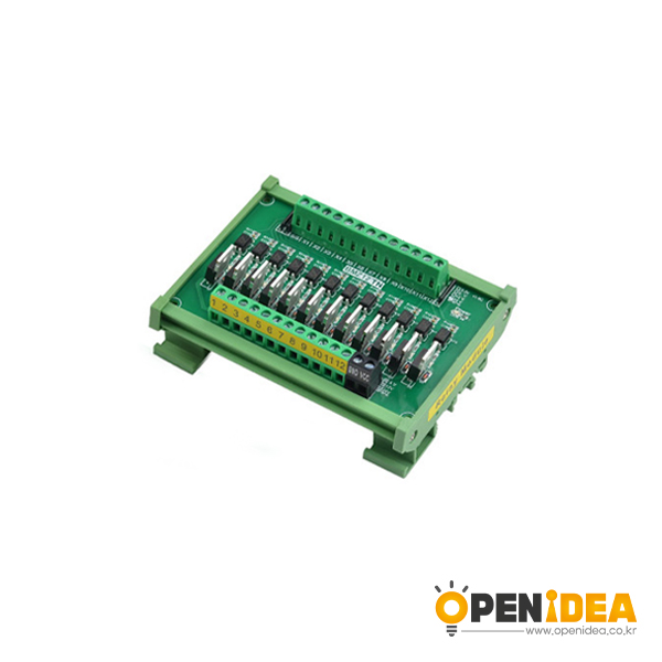 IO卡单片机PLC直流放大板PNP转NPN光耦隔离固态继电器晶体管输出-12V/12路/输出高电平PNP[CP011-034]