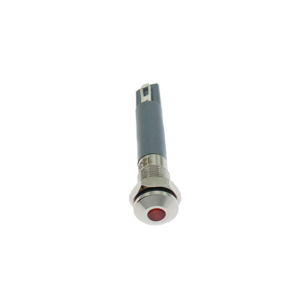 LED金属指示灯平头不带线 6mm12v-24v 红色 焊接脚  [ SH003-009]