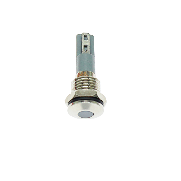 LED金属指示灯平头不带线 10mm12v-24v 白色 焊接脚  [SH003-024]
