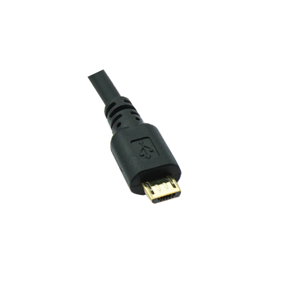 镀金头USB2.0 micro 5P 公转type-c 侧弯头  0.25M [BL002-003]