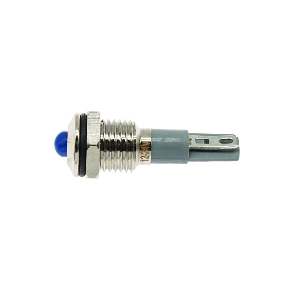 LED金属指示灯高头不带线 10mm12v-24v 蓝色 焊接脚  [SH003-027]