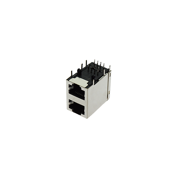 RJ45网口8P双层2x1插座上下带屏蔽（5个）  [CD003-006]