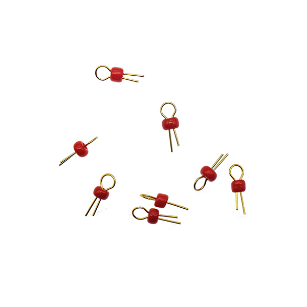 PCB测试点 PCB板测试针电路板测试针 圆柱形镀金陶瓷测试环测试珠  (深红色)   [BK001-004]