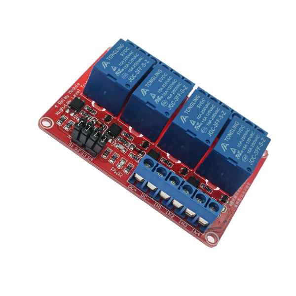 4路 5V继电器模块 光耦隔离 高低电平触发 单片机  [TD24-002]