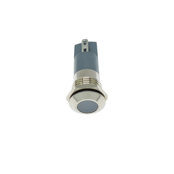  LED金属指示灯平头不带线 12mm12v-24v 白色 焊接脚  [SH003-032]