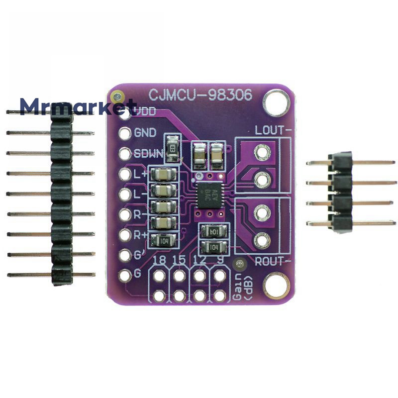 MCU-98306 MAX98306 立体声 D类 放大器 AB类音频 3.7W{TX66-002}