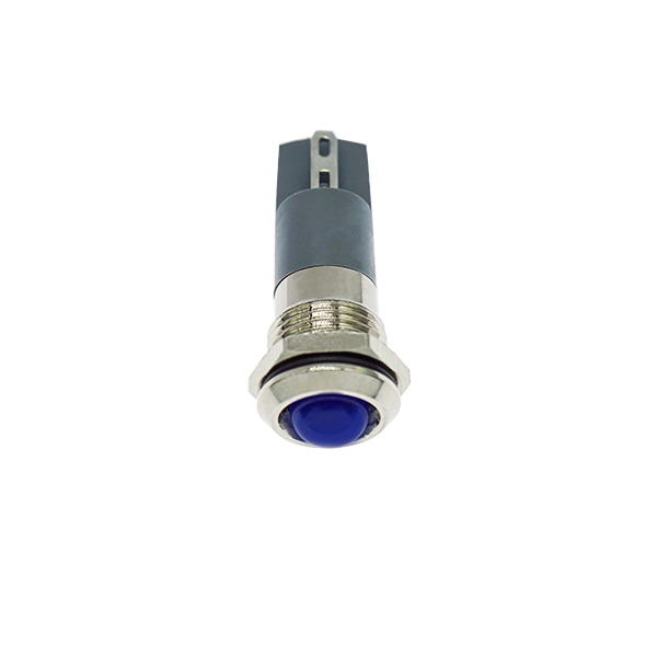 LED金属指示灯高头不带线 12mm12v-24v 蓝色 焊接脚[SH003-035]