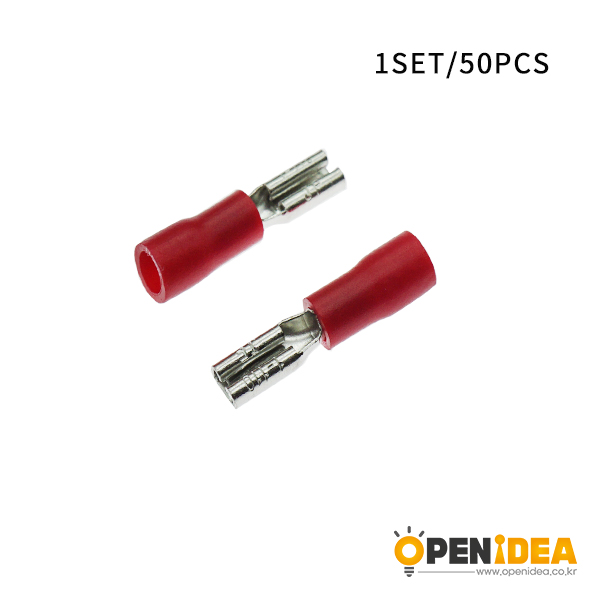 2.8mm冷压端子母 红色(50个） [CE003-012]