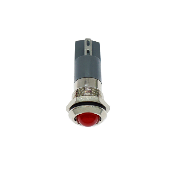 LED金属指示灯高头不带线 12mm12v-24v 红色 焊接脚 [SH003-033]