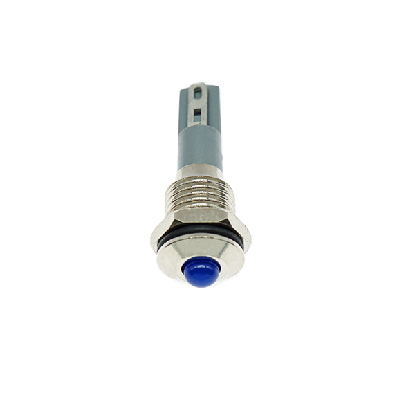 LED金属指示灯高头不带线 10mm12v-24v 蓝色 焊接脚  [SH003-027]