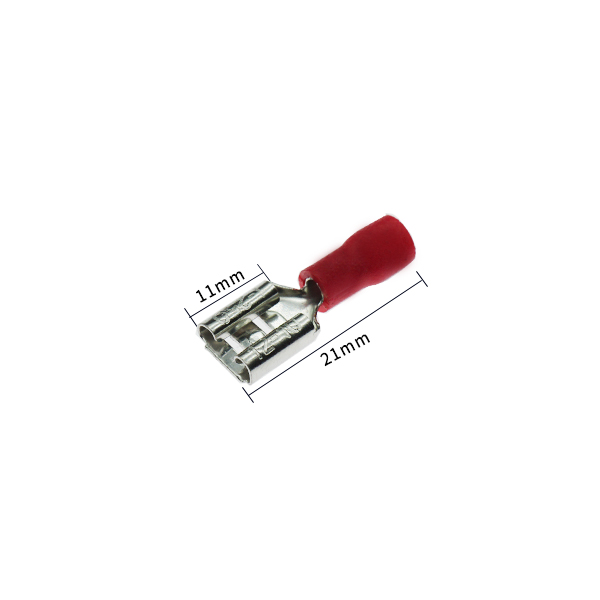 6.3mm冷压端子母 红色(50个） [CE003-020]