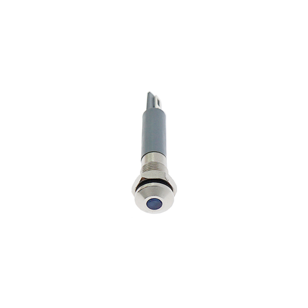 LED金属指示灯平头不带线 6mm12v-24v 蓝色 焊接脚  [SH003-011]