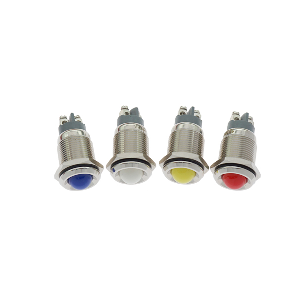 LED金属指示灯高头不带线 16mm12v-24v 红色 螺丝脚  [SH003-005]